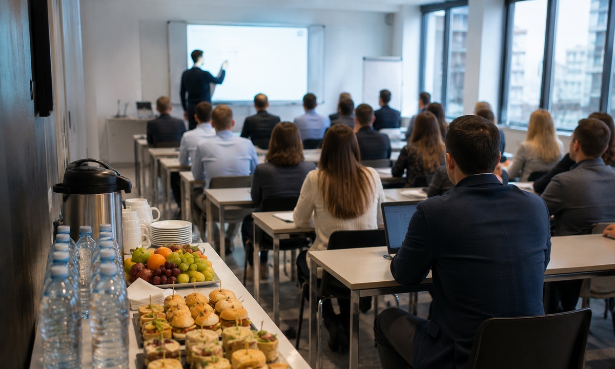 Catering dla uczestników podczas szkolenia firmowego